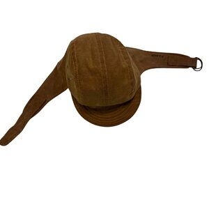 Filson Tin Cloth Trapper Hat Ear Flap Cap Brown Made in USA